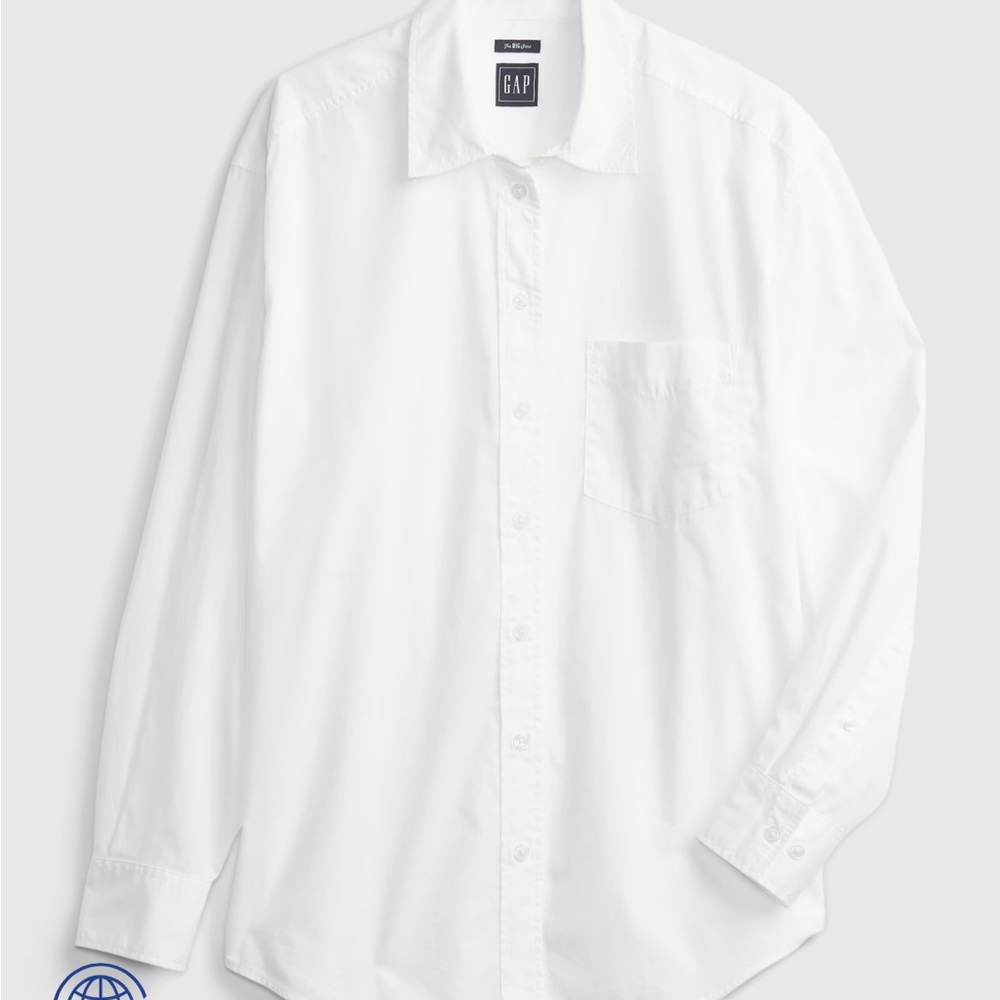 The Gap * 100% Organic Cotton Big Shirt * Optic White * Size XXS * New With Tags